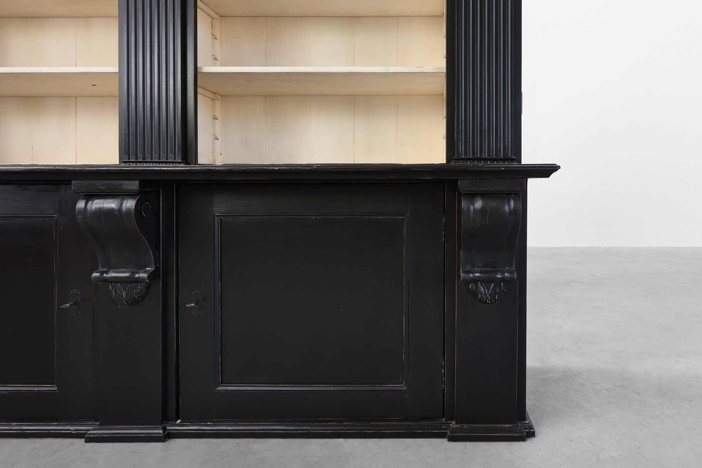 20th Century Black Tall Library Cabinet in MDF, United Kingdom thumbnail